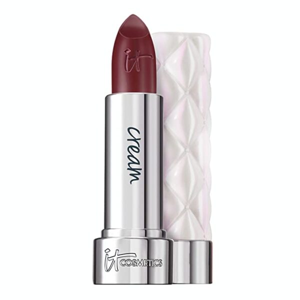 it COSMETICS Pillow Lips Lipstick, Lights Out - Dark Nude Espresso with a Cream Finish - High-Pigment Color & Lip-Plumping Effect - With Collagen, Beeswax & Shea Butter - 0.13 oz