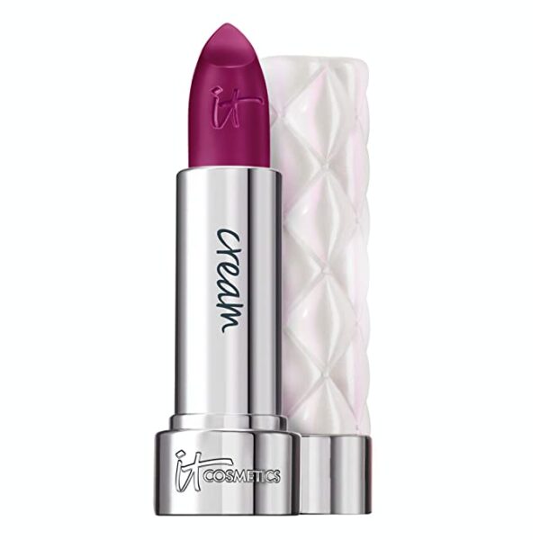it COSMETICS Pillow Lips Lipstick, Gaze - Magenta Plum with a Cream Finish - High-Pigment Color & Lip-Plumping Effect - With Collagen, Beeswax & Shea Butter - 0.13 oz
